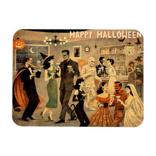 Ímã Festa de Martini de Halloween Retro Meados do Sécu