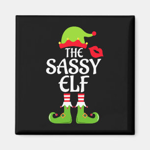 Imã Festa De Natal Do Grupo Familiar Sassy Elf Matchin