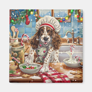 Imã Festa de Natal do Setter Inglês: Panificação Natal