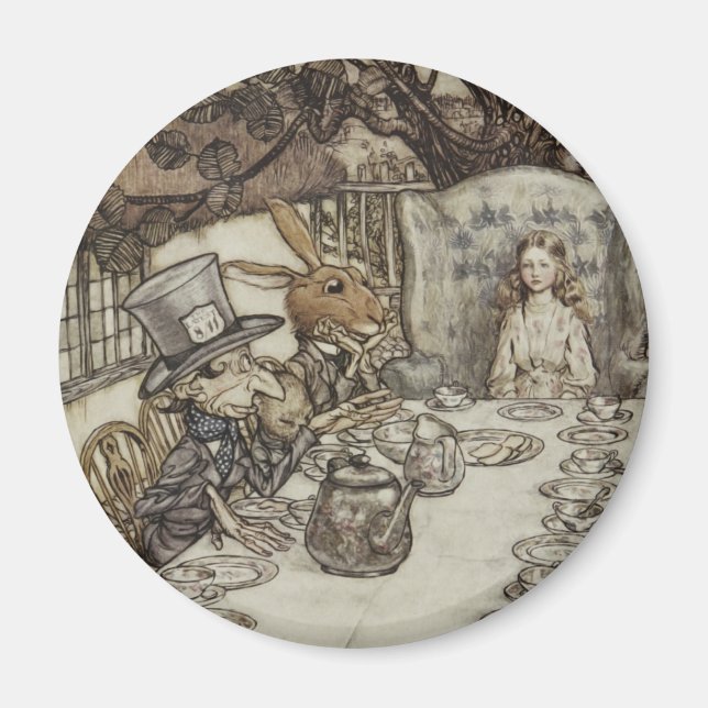 Imã Festa de Ódio do Coelho de Alice Birthday (Frente)