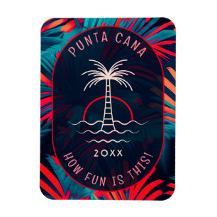 Ímã Festa de Punta Cana Palm tree deixa o sol