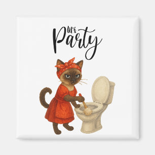 Imã Festa de Vamos de Famílias de gatos siameses