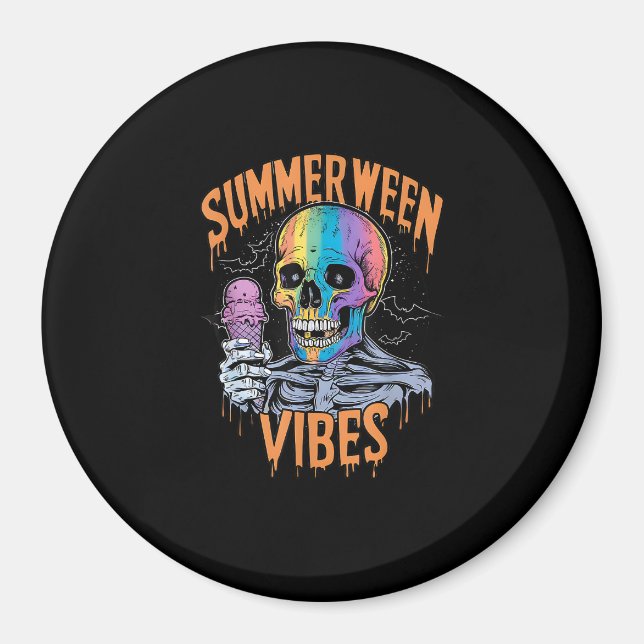 Imã Festa de Verão Fantasia Divertida Summerween (Frente)