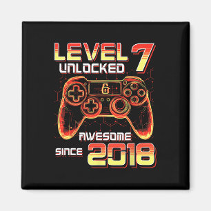 Imã Festa de Video Game Nível 7 Desbloqueado Aniversár