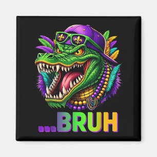 Imã Festa do Mardi Gras de Jacaré Bruh Fantasia Homens