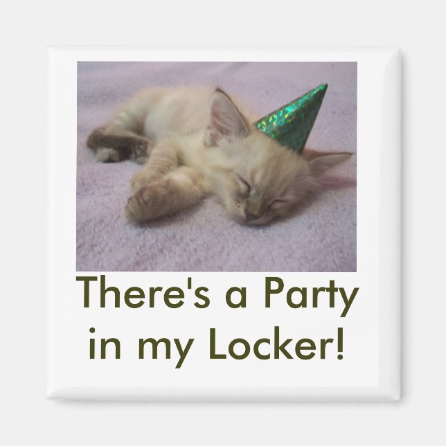 Imã festa no meu Locker Magnet (Frente)