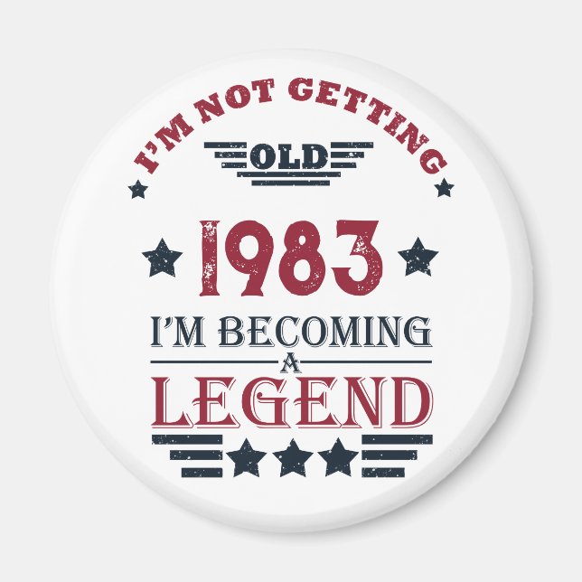 Imã Festa personalizada de aniversário de 40 anos de q (Frente)