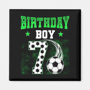 Imã Festa Tema de Futebol Engraçado para Menino de 7 A
