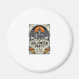 Imã Festa Vintage de Halloween Sem Truques Só Guloseim