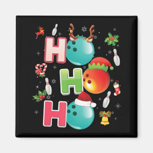 Imã Festas de Natal Ho Ho Ho Boliche Papais noeis Paja