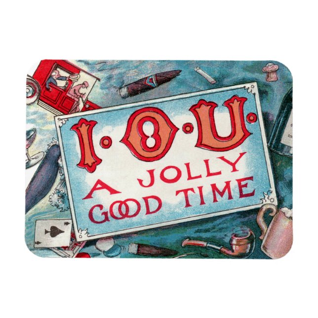 Ímã Festas de Vícios Antigos, Jogos de Azar, Bebida e  (Horizontal)