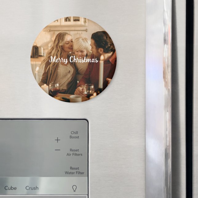Imã Festive Family Magnet – Photo and Merry Message (In Situ (Fridge))