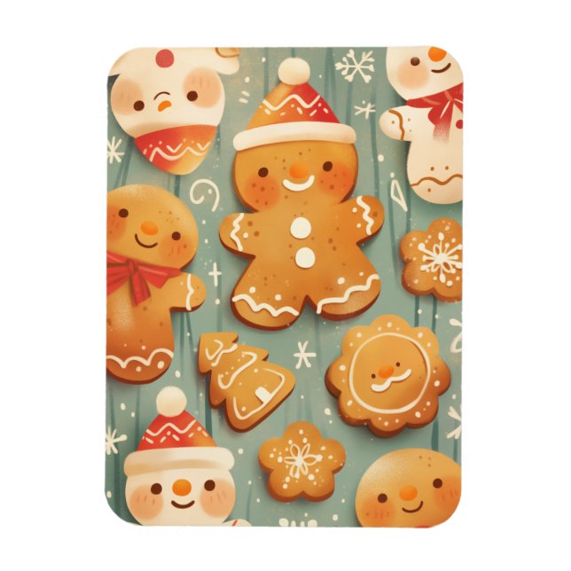 Ímã Festive Gingerbread Cookies (Vertical)