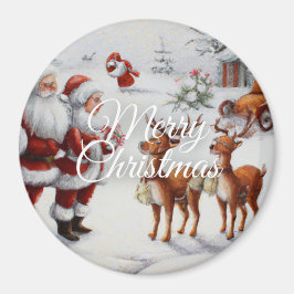 Imã Festive "Merry Christmas" Holiday Cheer Magnet