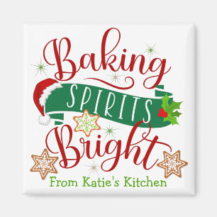 Imã Festivo Baking Espíritos Brilhantes Natal