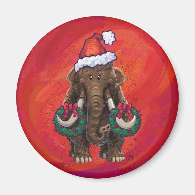 Imã Festivo Mastodon Vermelho (Frente)