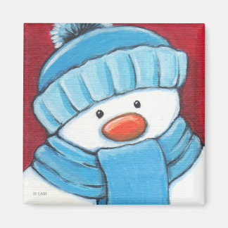 Imã Festivo Snowman Refrigerator Magnet