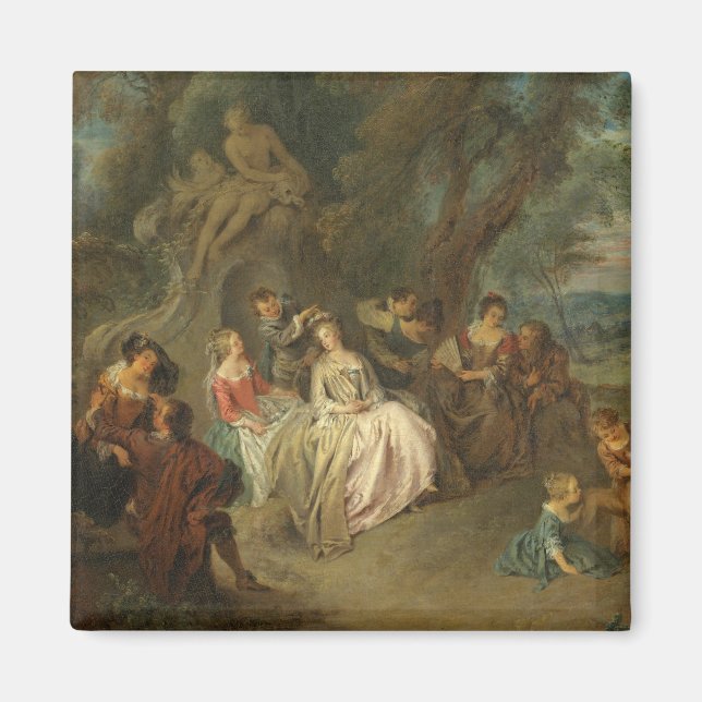 Imã Fête Champêtre c. 1730 (óleo na canvas) (Frente)