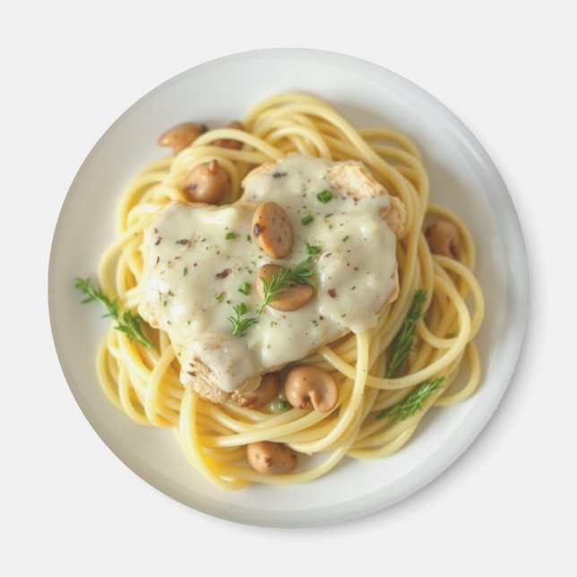 Imã Fettuccini Alfredo Funny Comida (Frente)