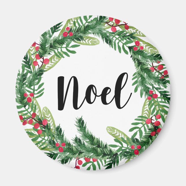 Imã Fia de aquarela de Natal (Frente)