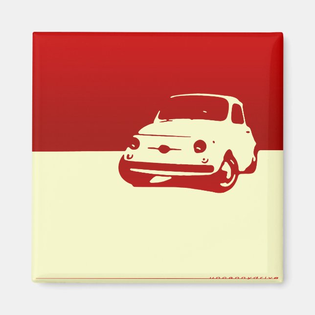 Imã Fiat 500, 1959 - Red on light (Frente)