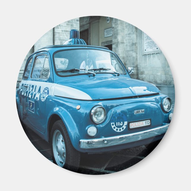 Imã Fiat 500 Carro de polícia em Itália (Frente)