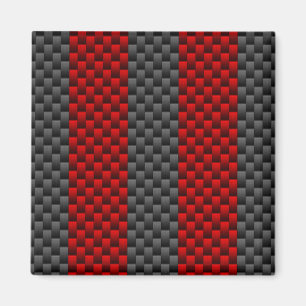 Imã Fibra De Carbono Vermelho Brilhante Como Fitas De 