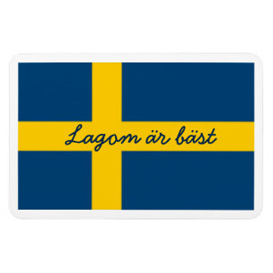 Ímã Fibra sueco de Lagom AR do tema da bandeira do