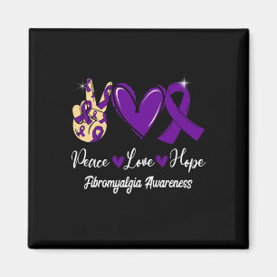 Imã Fibromialgia Consciência Paz Amor Esperança Roxo