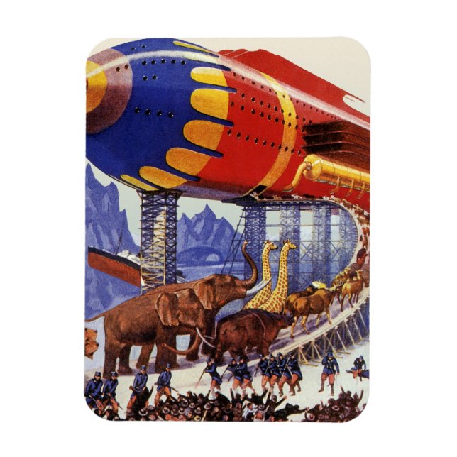 Ímã Ficção científica retrô, Animais selvagens da Arca (Vertical)