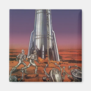 Imã Ficção científica retrô, astronautas, alienígenas