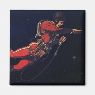 Imã Ficção Científica Vintage Astronauta no Espaço Sid