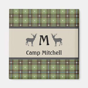 Imã Ficheiro de Cabine de Veado Verde Xadrez