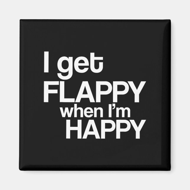 Imã Fico feliz quando sou feliz Autismo consciência Jo (Frente)