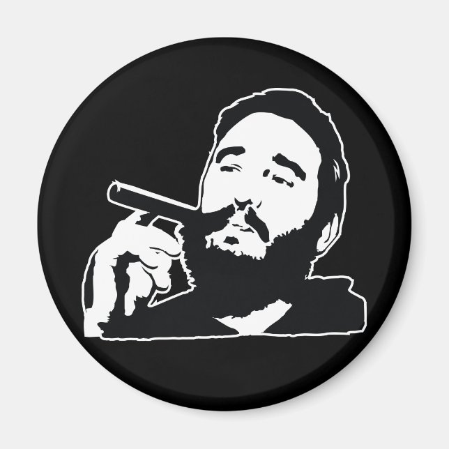 Imã Fidel Castro com Imagem de Retrato de Charuto (Frente)