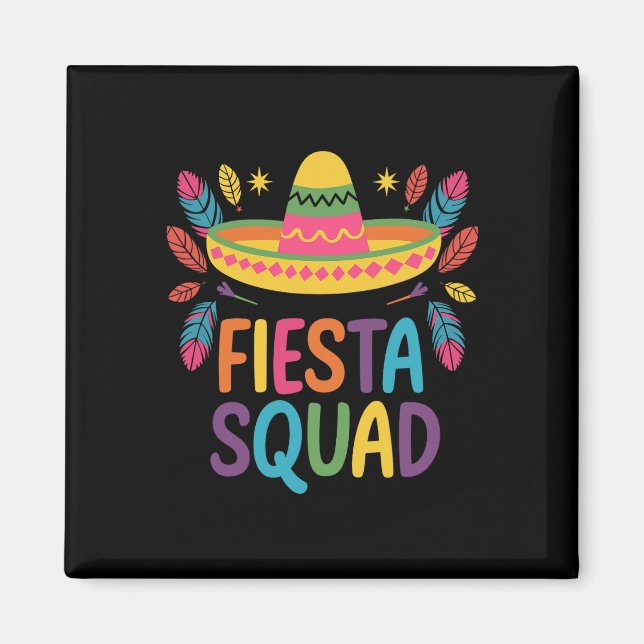Imã Fiesta Squad Family Matching Cinco De Mayo (Frente)