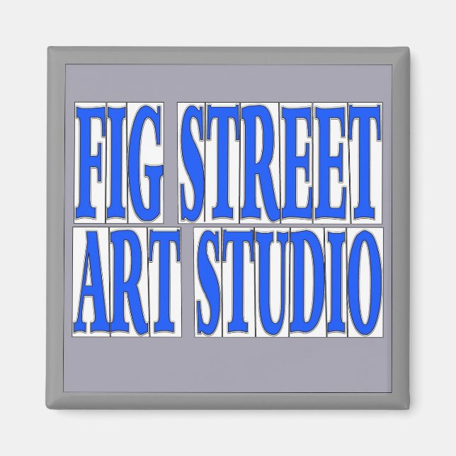 Imã Fig Street Studio Blue - Azulejos (Frente)