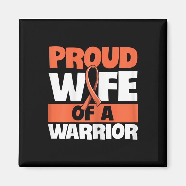 Imã Fight Leukemia Cote para Esposa de Leucemia Surv (Frente)