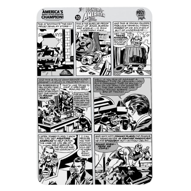 Ímã 'Fighting American' Action Strip Magnet (Vertical)