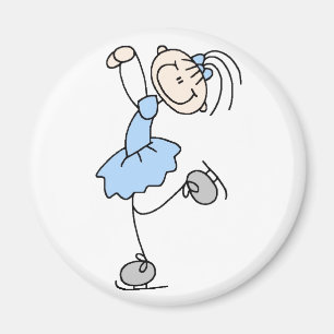 Imã Figura azul ímã da vara do patinador da menina