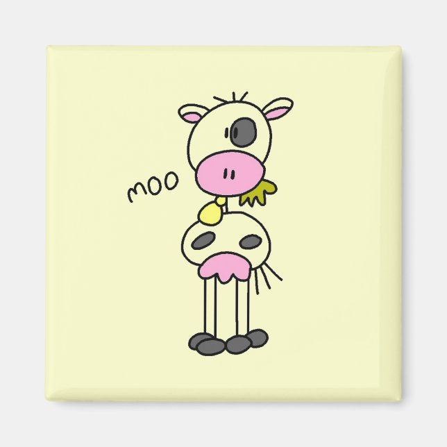 Imã Figura camiseta e presentes da vara da vaca (Frente)