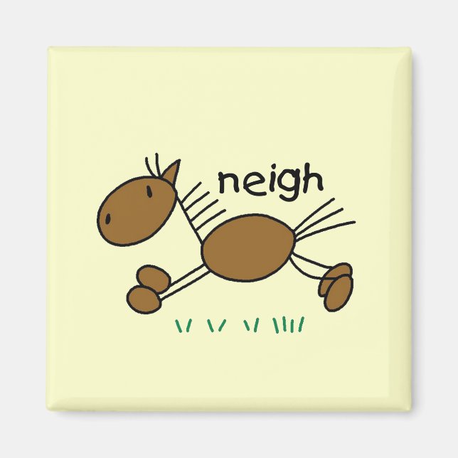 Imã Figura camiseta e presentes da vara do cavalo (Frente)