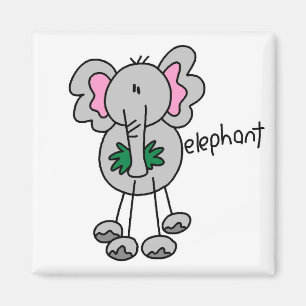 Imã Figura camiseta e presentes da vara do elefante