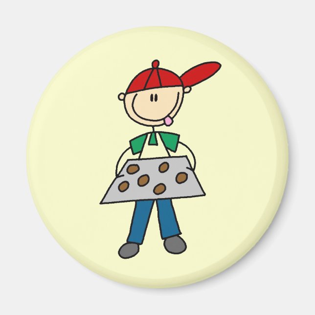Imã Figura de Palito Assando Biscoitos (Frente)
