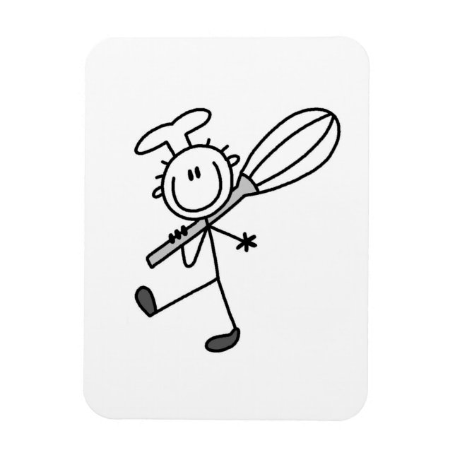 Ímã Figura de Palito Chef com Batedeira (Vertical)