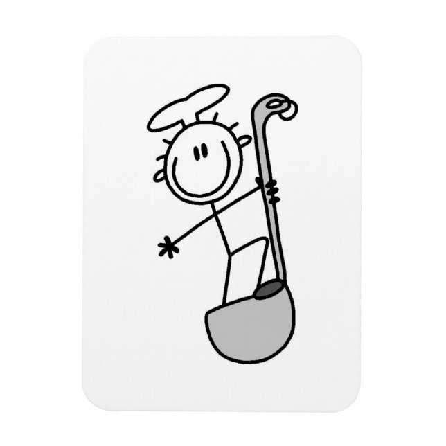 Ímã Figura de Palito de Chef com Concha (Vertical)