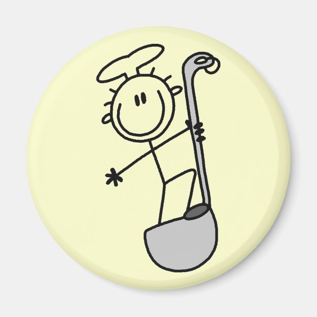 Imã Figura de Palito de Chef com Concha (Frente)