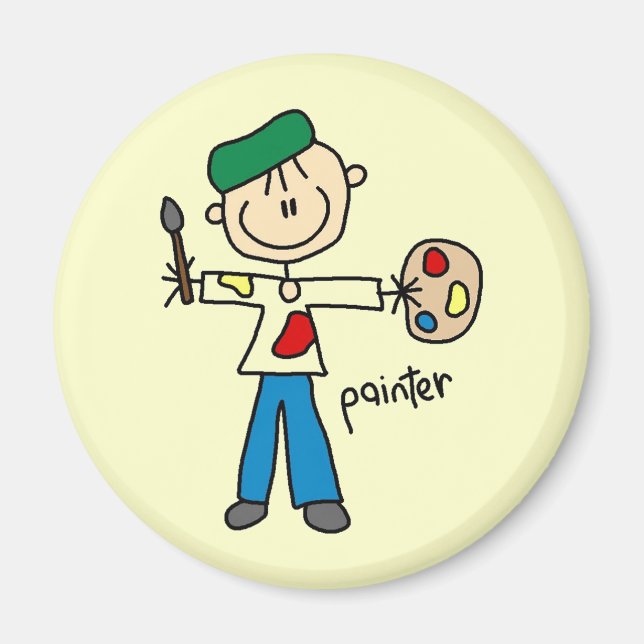 Imã Figura de Palito de Pintor (Frente)