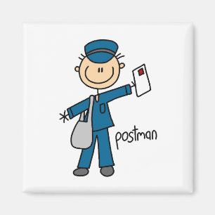 Imã Figura de palito de trabalhador postal