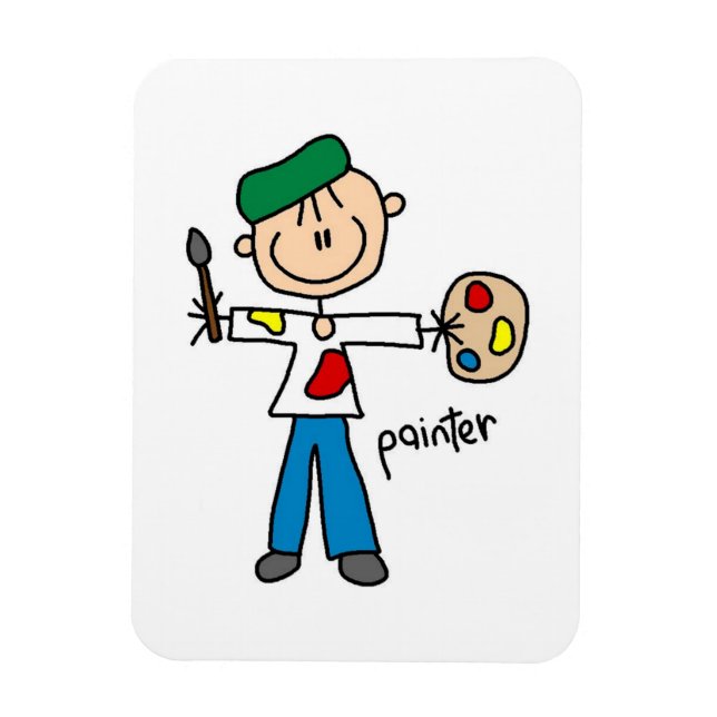 Ímã Figura de Pau de Pintor (Vertical)